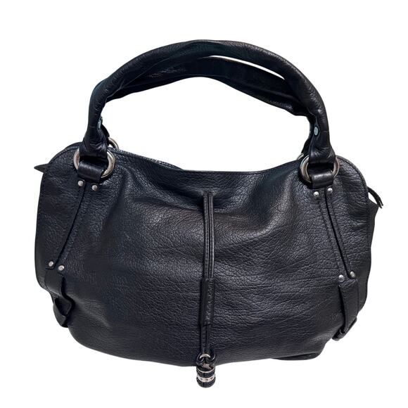Auth. Celine Bittersweet Black Hobo Slouchy Textured Leather Handbag W/COA - Picture 1 of 16